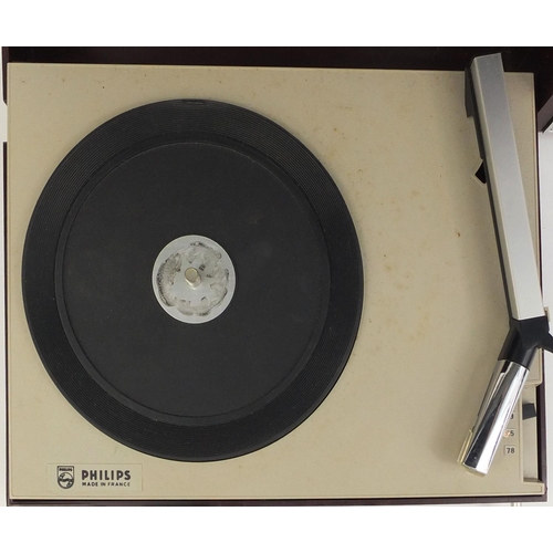 2293 - Vintage Philips portable record player, 40.5cm wide