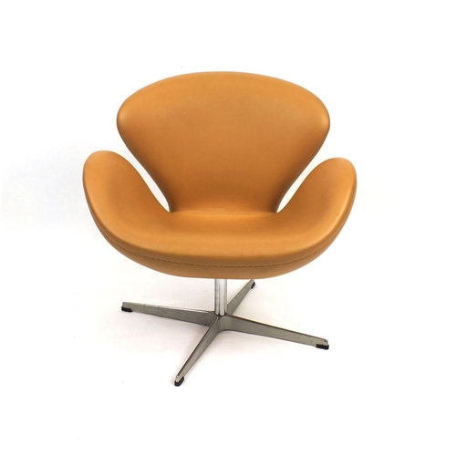 2040 - Arne Jacobsen design swan chair, 73cm high