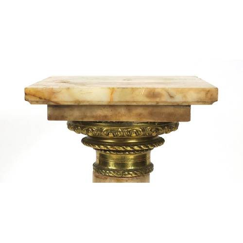 2014 - Onyx and ormalou pedestal stand, 108cm high