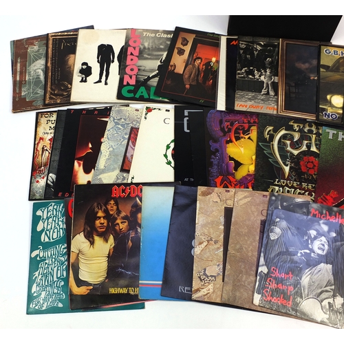 2302 - Case of LP records including Punk, Rock, Stranglers, Clash and Pixigs examples