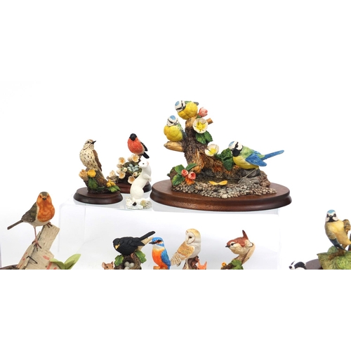 2185 - Large collection of mostly boarder fine arts animal models, some raised on plinth bases, the largest... 