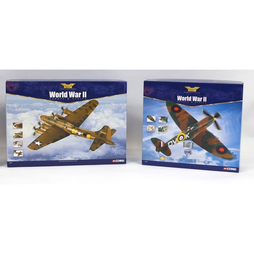 2340 - Three boxed Corgi Aviation Archive die cast aeroplanes comprising Boeing B-17F 'Flying Fortress Memp... 