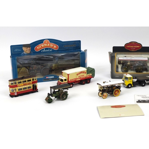 2334 - Collection of Corgi vintage Glory of Steam Engines including boxed Fowler B6 Showman's Locomotive an... 