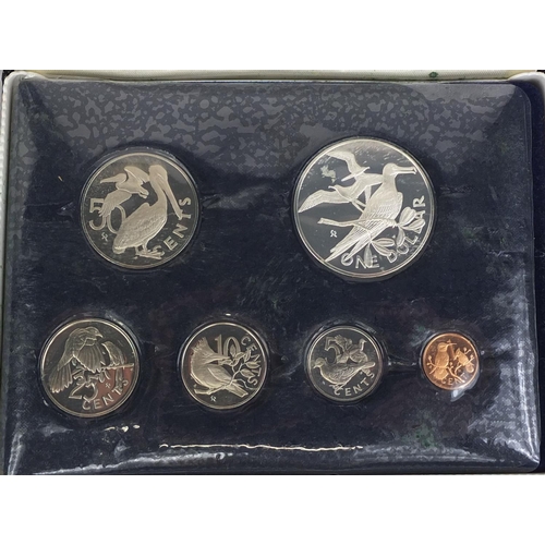 2416 - Three boxed proof coin sets comprising two British Virgin Islands and one First National coinage of ... 