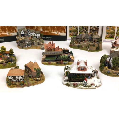 2184 - Collection of Lilliput Lane mainly limited edition cottages to include Appleby Station, The Flying S... 