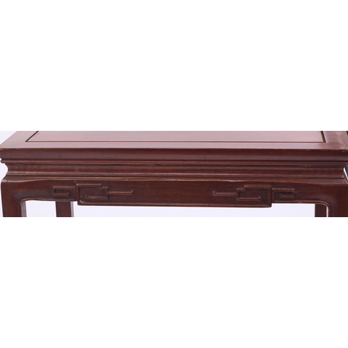 2033 - Quartetto nest of four Chinese hardwood tables, the largest 66cm high x 50cm wide x 35cm deep