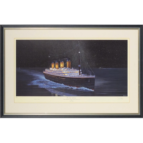 2195 - Simon Fisher pencil signed limited edition print, The Last Sighting Titanic, Mid-Atlantic, signed by... 