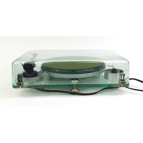 2292 - Vintage Michell Syncro turntable, 15.5cm high x 46cm wide x 34cm deep