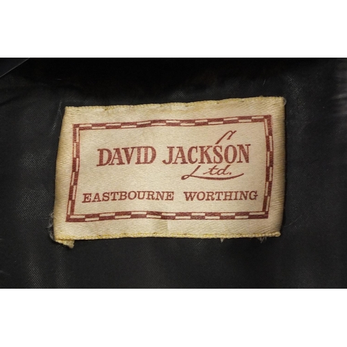 2320 - David Jackson blackglama dark ranch mink jacket with original receipt, for £2000 in 1980, 70cm long