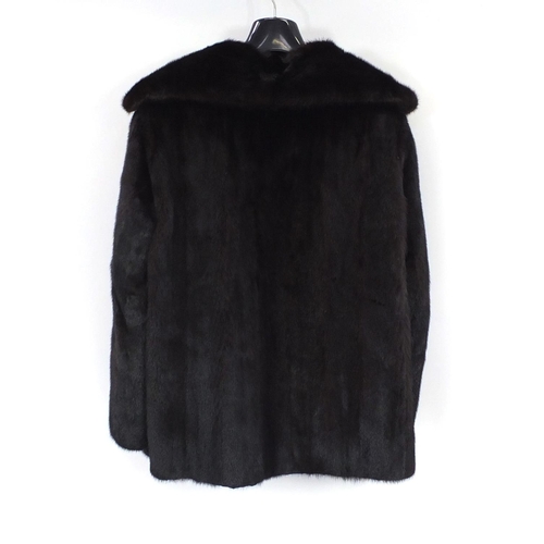 2320 - David Jackson blackglama dark ranch mink jacket with original receipt, for £2000 in 1980, 70cm long