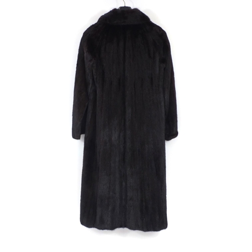 2321 - Ladies Jobis brown fur coat probably mink, 120cm long