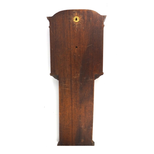 2148 - Walker & Hall mahogany wall barometer and thermometer with silvered dials, 68cm high