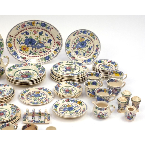 2162 - Large collection of Masons Regency pattern dinner/teaware including coffeepot, teapot, lidded tureen... 