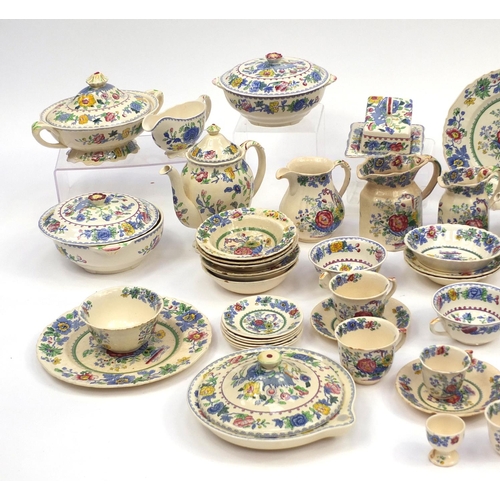 2162 - Large collection of Masons Regency pattern dinner/teaware including coffeepot, teapot, lidded tureen... 