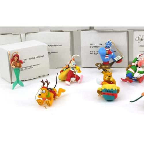 2356 - Fourteen boxed Disney President edition polyresin decorations including Goofy, Bambi, Donald Duck an... 