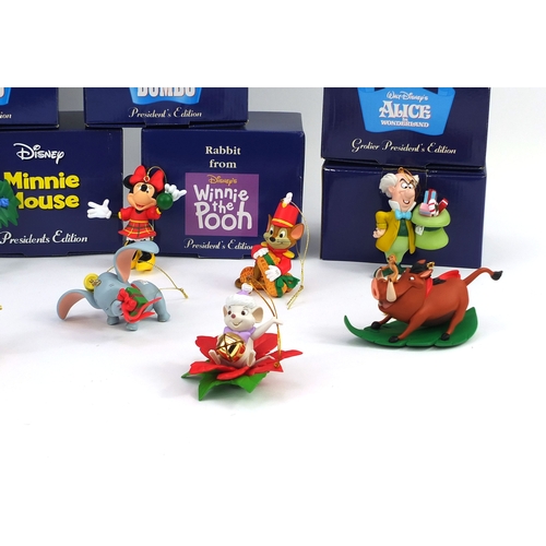 2358 - Seventeen boxed Disney President edition polyresin decorations including Finding Nemo, Winnie the Po... 