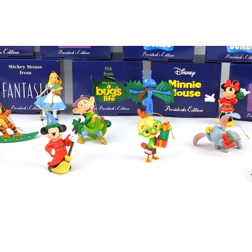 2358 - Seventeen boxed Disney President edition polyresin decorations including Finding Nemo, Winnie the Po... 