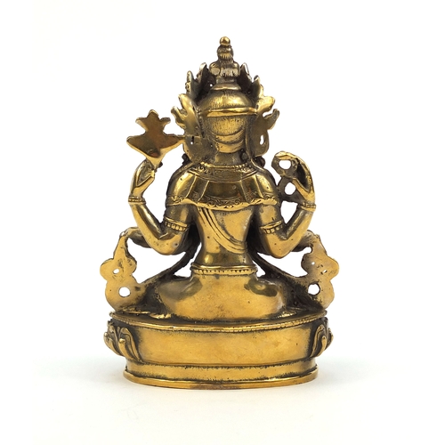 2150 - Oriental Bhudda seated in the lotus position, 14.5cm high