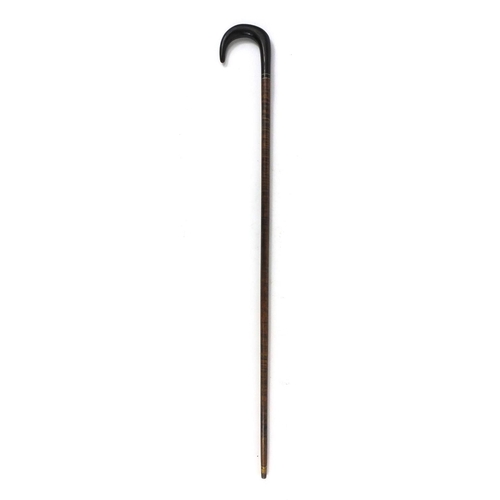 162 - Hardwood walking stick, 90cm long