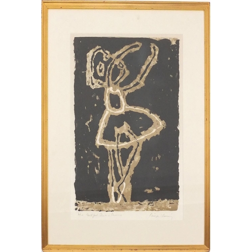 82 - Limited edition black and white print of a ballerina, bearing an indistinct pencil signature, No.6/1... 