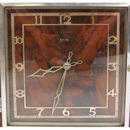 159 - Art Deco Smiths electric mantle clock, 21cm high