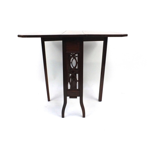 3 - Walnut Sutherland table with infinity design end supports, 68cm high