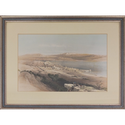 2394 - Set of four David Roberts prints of Egyptian views, each contemporary mounted and framed, 49cm x 32c... 