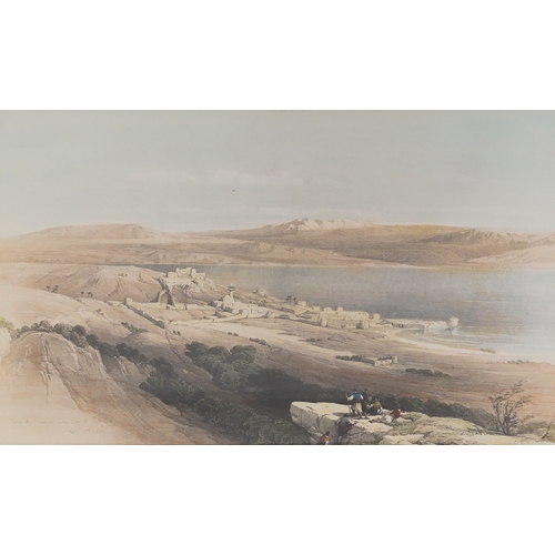 2394 - Set of four David Roberts prints of Egyptian views, each contemporary mounted and framed, 49cm x 32c... 