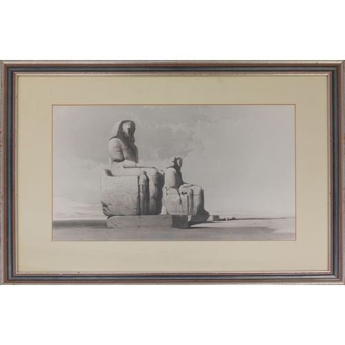 2394 - Set of four David Roberts prints of Egyptian views, each contemporary mounted and framed, 49cm x 32c... 