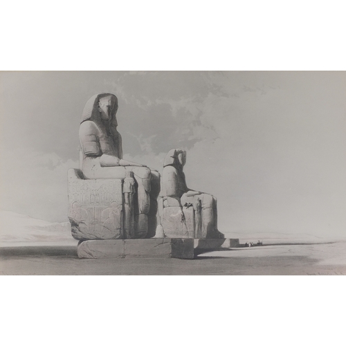 2394 - Set of four David Roberts prints of Egyptian views, each contemporary mounted and framed, 49cm x 32c... 