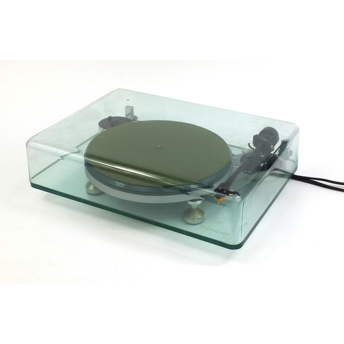 2292 - Vintage Michell Syncro turntable, 15.5cm high x 46cm wide x 34cm deep