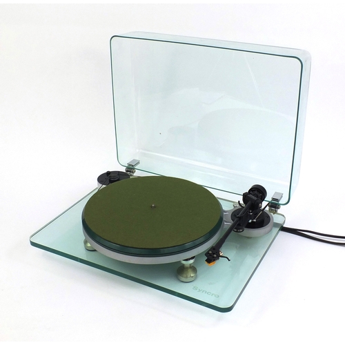 2292 - Vintage Michell Syncro turntable, 15.5cm high x 46cm wide x 34cm deep