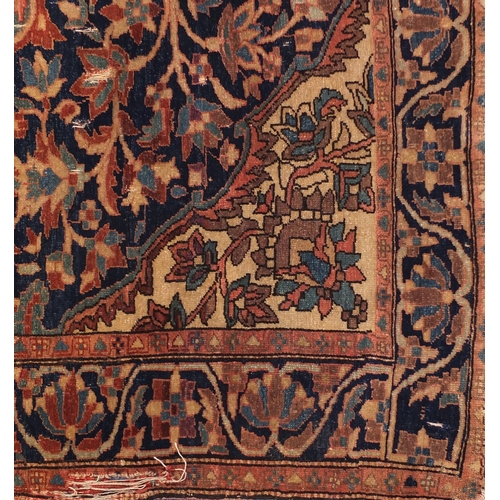 2008 - Antique rectangular North West Persian rug, the central field having an all over stylised floral des... 