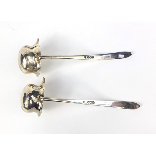 865 - Pair of silver sauce ladles, housed in a Terry & Co Manchester box, C B & S Sheffield 1929, 11.5cm l... 