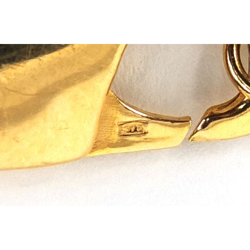 2441 - Large 9ct gold gentleman's curb link bracelet , 22cm long, approximate weight 38.2g