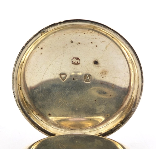 1086 - Silver L.Desh gentleman's open face pocket watch with fusee movement, numbered 24515 to the movement... 