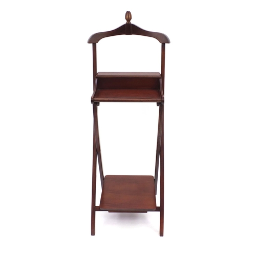 2036 - Folding mahogany gentleman's suit stand