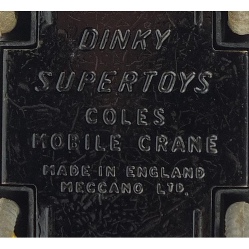 411 - Two die cast Dinky Toys with boxes, comprising Coles mobile crane 571 and Coventry Climax Forks Lift... 