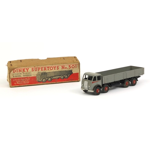 408 - Dinky Super Toys die cast Foden diesel 8-Wheel Wagon 501, with box