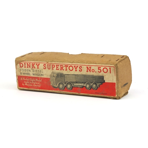 408 - Dinky Super Toys die cast Foden diesel 8-Wheel Wagon 501, with box