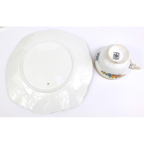 2230 - Group of Royal Paragon teaware each with floral decoration, comprising four trio's and a sandwich pl... 