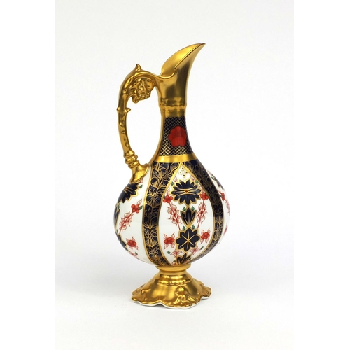 2065 - Royal Crown Derby old Imari patterned ewer, factory marks to the base, 25.5cm high