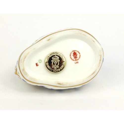 2071 - Royal Crown Derby rabbit paperweight with gold stopper, factory marks to the base, 7.5cm high