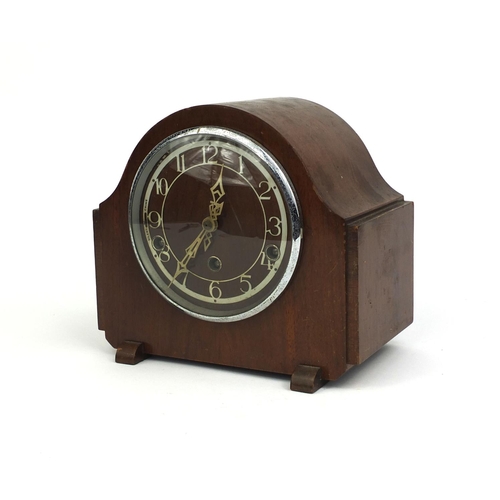 2231 - Art Deco Smiths Enfield Westminster chiming mantle clock, 22cm high