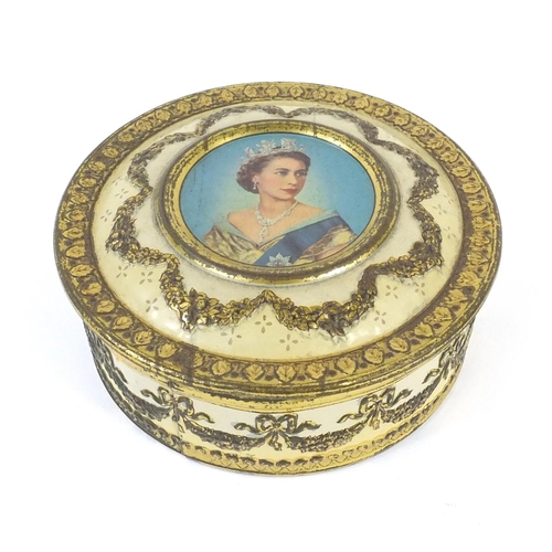 417 - 1952 Elizabeth II Coronation tin complete with original glacier fruit sweets