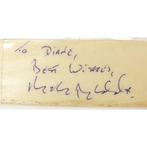 397 - Collection of miniature autographed cricket bats