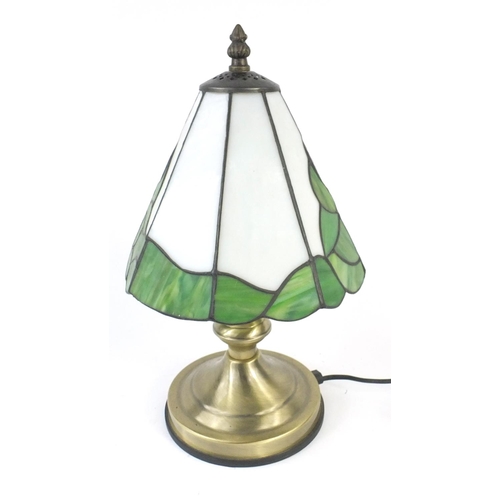 150 - Tiffany design table lamp with shade, 34cm high