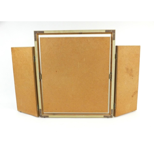 55 - Gilt framed triple aspect mirror, 50cm high