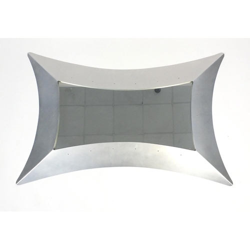 40 - Stylish aluminium wall hanging mirror, 81cm x 125cm