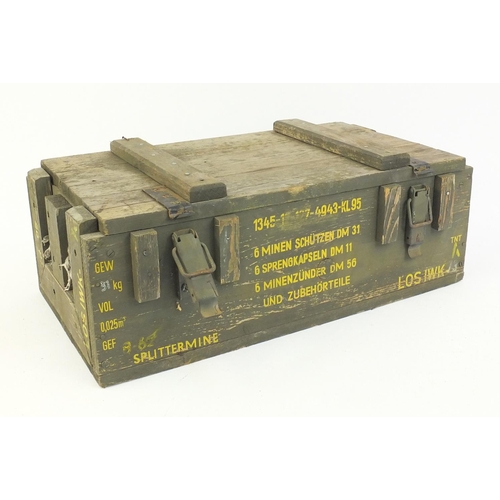 655 - German Military interest mine case, 50cm long